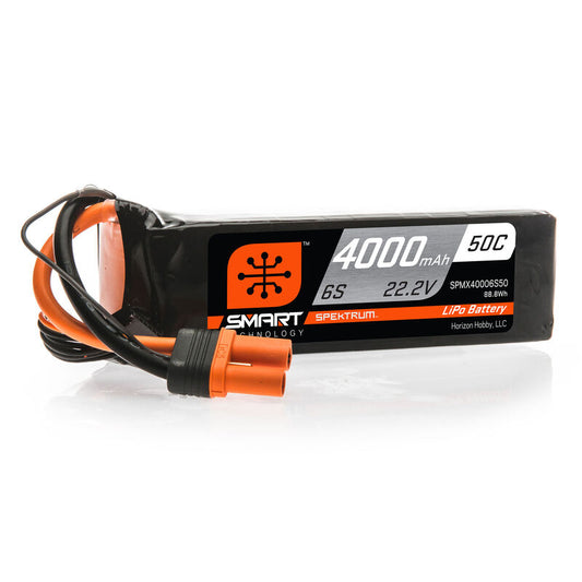 4000mAh 6S 22.2V 50C Smart LiPo Battery; IC5 by Spektrum