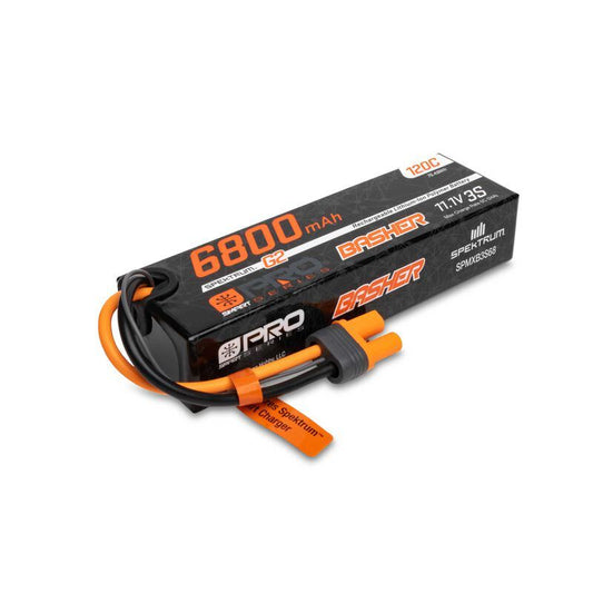 6800mAh 3S 11.1V Smart Pro Basher LiPo Battery, 120C IC5 by Spektrum