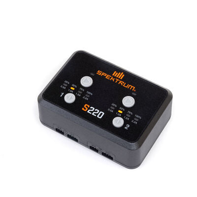 S220 AC 2x20W Balance Charger 2-3S 0.5A/1A/1.5A/2.2A by Spektrum