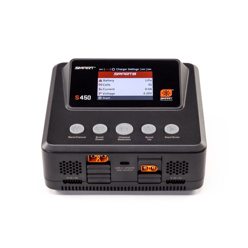 S450 G2 AC/DC Smart Charger 4x50W IC2, IC3, IC5 Selectable by Spektrum