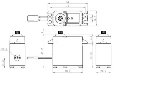 Savox HV 46kg/cm 0.14sec @ 7.4v Waterproof Digital Servo with Soft Start 83g