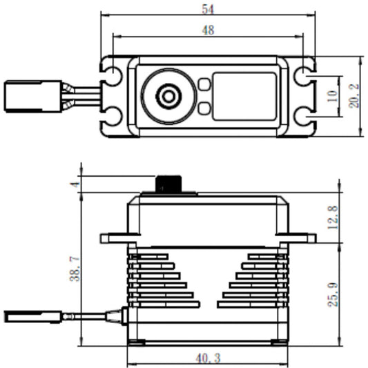 Savox Direct Power 4S Standard Size Water Proof Brushless Servo 75kg 0.11sec @