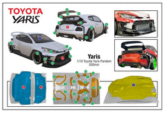 Yaris 1/10 Toyota Yaris Pandem, 200mm by Team C