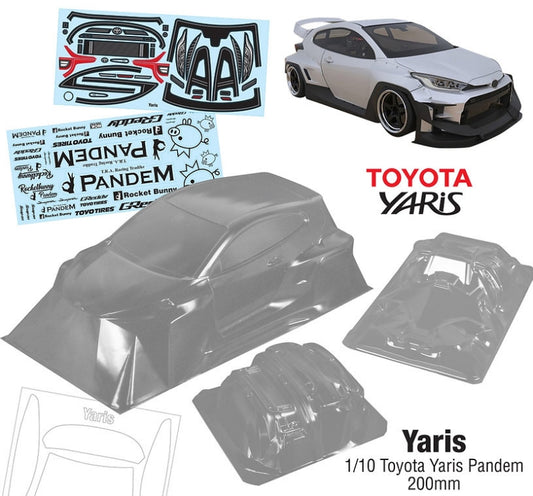 Yaris 1/10 Toyota Yaris Pandem, 200mm by Team C