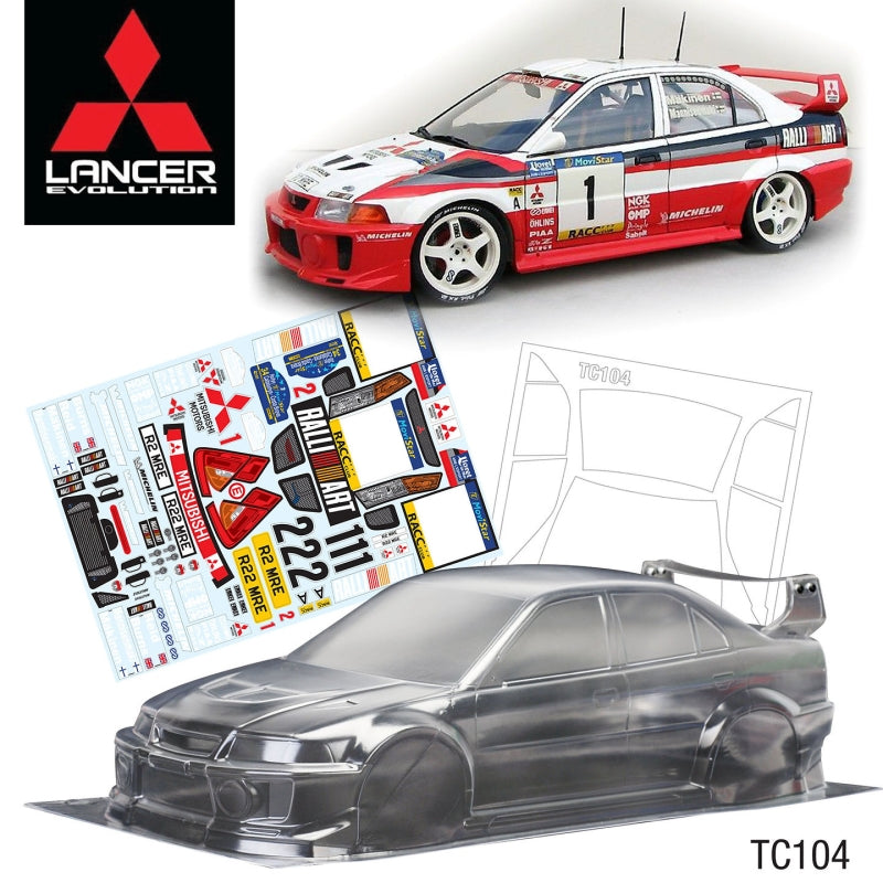 1/10 Mitsubishi LANCER EVOLUTION V WRC 190mm Ralliart Decal Sheet