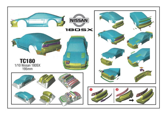 1/10 Nissan 180SX, 195mm by Team C