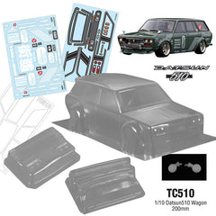 1/10 Datsun510 Wagon, 200mm, WB 258mm W/Light Buckets and Mirrors GReady Decal