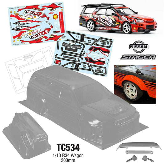 1/10 R34 Stagea Wagon, 200mm Wide by Team C