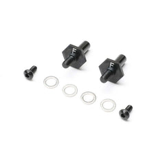 Front Axle Set, Aluminum, Black, 12mm: 22S Sprint