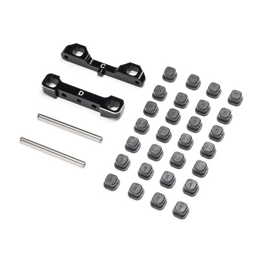 Adjustable Pivot Set C & D, Black: 22S Sprint by TLR