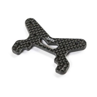 Carbon Front Shock Tower, -2mm: 22X-4 2.0 by TLR