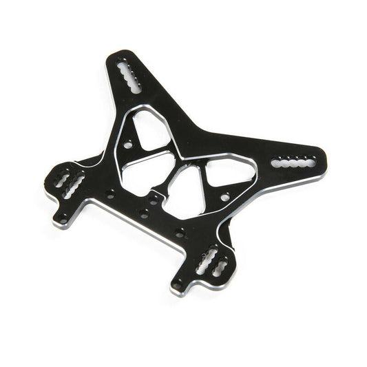 "Rear Shock Twr, BLK, Alum: 8X8X" by TLR