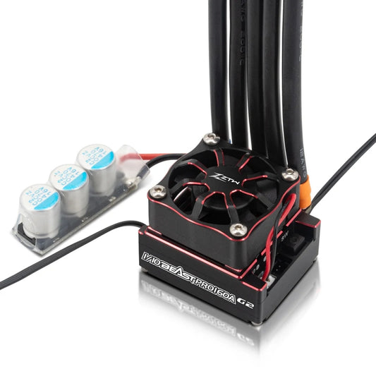 1/10 Beast Pro 160A G2 BLE (Bluetooth) Sensored Brushless ESC, RED, with