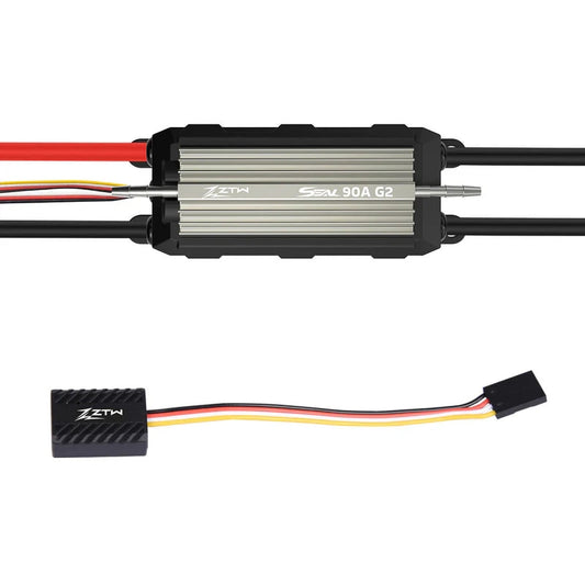 Seal 90A G2 Brushless Marine Boat ESC, 3-8s Lipo, Adjustable 8A SBEC 95x44x27mm