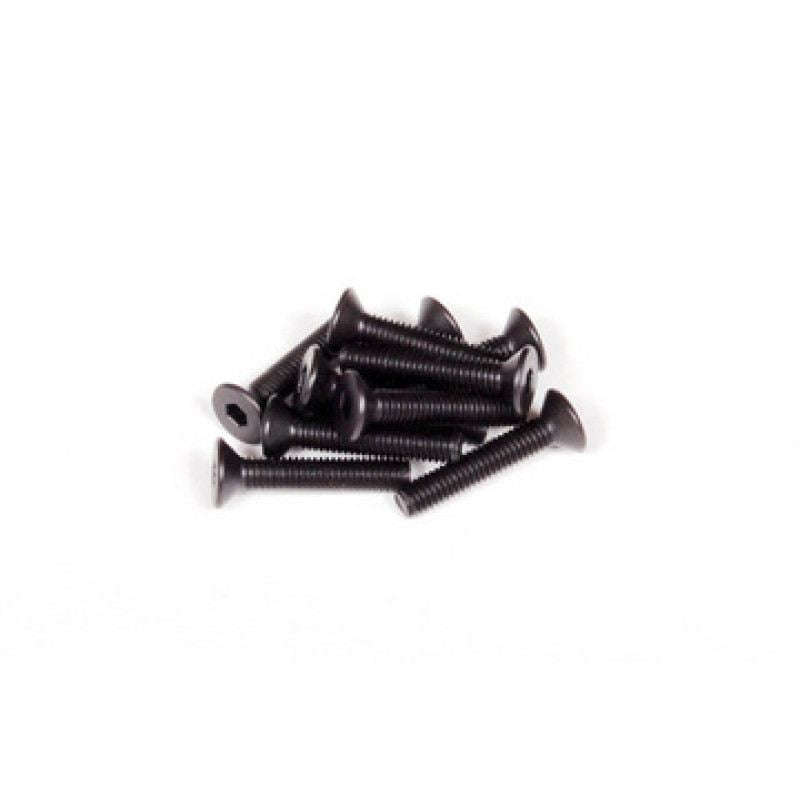 Hex Socket Flat Head M3x16mm, Black (10) by Axial