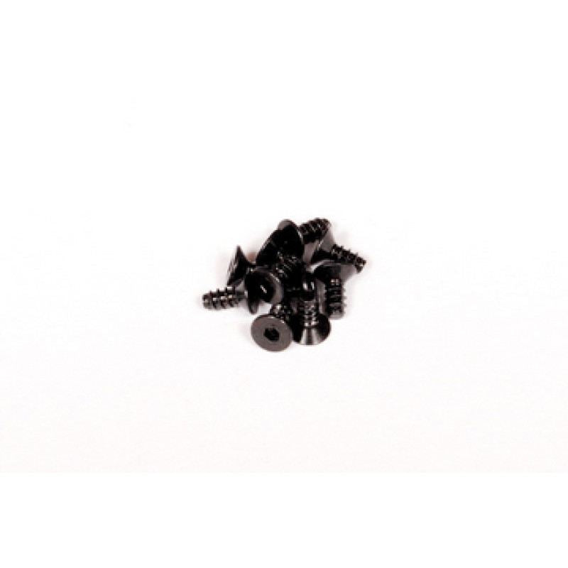 AXA0412 HexScktTapping Flat Hd M2.6x6mm Black (10) by Axial