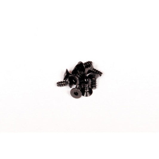 AXA0412 HexScktTapping Flat Hd M2.6x6mm Black (10) by Axial