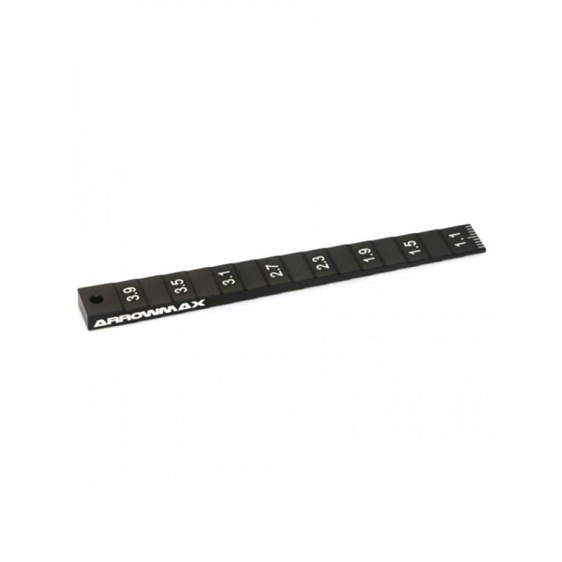Setting Gauge 1-4MM (0.1MM) For 1/32 Mini 4WD (Black) by ArrowMax