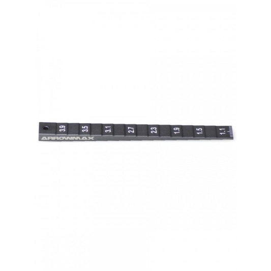 Setting Gauge 1-4MM (0.1MM) For 1/32 Mini 4WD (Gray) by ArrowMax