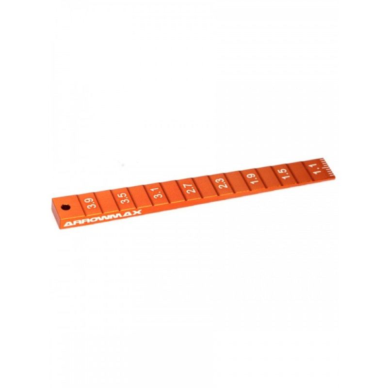 Setting Gauge 1-4MM (0.1MM) For 1/32 Mini 4WD (Orange) by ArrowMax