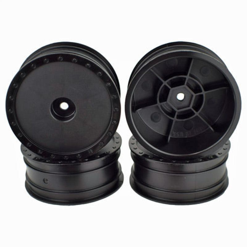 DE Racing Borrego Wheels for Associated B6 / Kyosho RB6 / Front / BLACK / 4Pcs 2