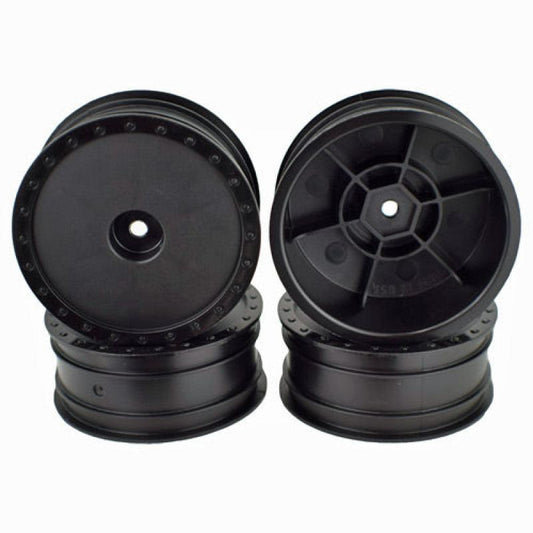 DE Racing Borrego Wheels for Associated B6 / Kyosho RB6 / Front / BLACK / 4Pcs 2