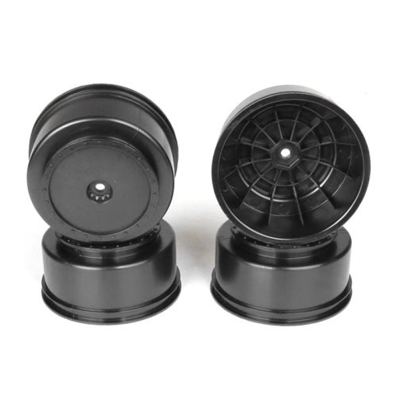 DE Racing Borrego SC Wheels for TLR TEN-SCTE - 22SCT/Tekno SCT410/BLACK/4pcs 2.2