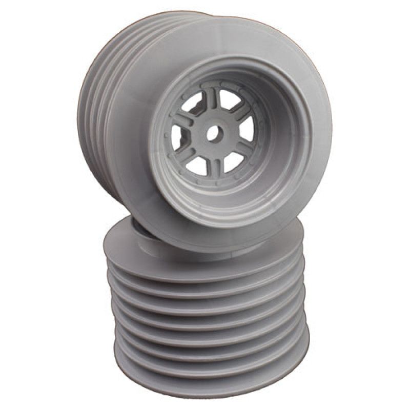 DE Racing Gambler Rear Wheels with 12mm Hex / AE -TLR-Losi 22S Sprint / SILVER (