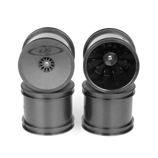 DE Racing SpeedLine Stadium Truck Black Wheels (4 Pcs.) 22T 1.0-4.0 only