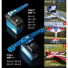 SA-1.25 Blue, 25T, CNC Alloy 1.25 Inch (31.75mm) half/single servo arm/horn by D