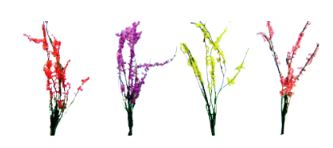 JTT O: 25 to 38mm Flower Bushes(32