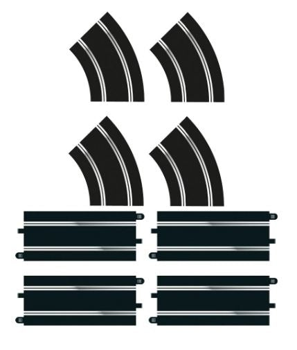 Scalextric Straight & R2 Curve Track Extn