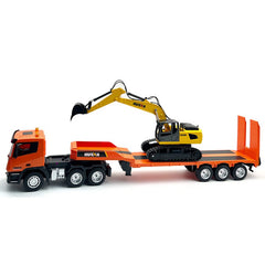 #1319 1:24 9CH RC Truck and Trailer with 1:24 6CH RC Excavator Combo Set