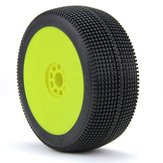 1:8 BUGGY ZIPPS SOFT EVO WHEEL PRE-MOUNTED YELLOW by AKA