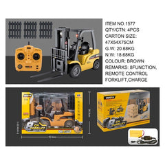 #1577 2.4G 8Ch Alloy RC Forklift 1/10 scale by HUINA