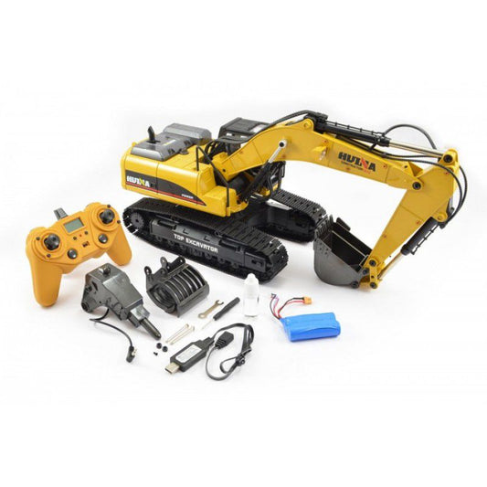 #1580 V4 RC Excavator 23Ch 1/14 Scale, 2020 Version w/gift case by HUINA