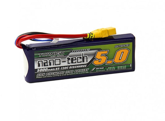 Turnigy nano-tech 5000mah 2S 65~130C Lipo Pack w/XT-90