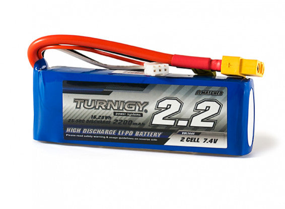 Turnigy 2200mAh 2S 25C Lipo Pack w/XT60