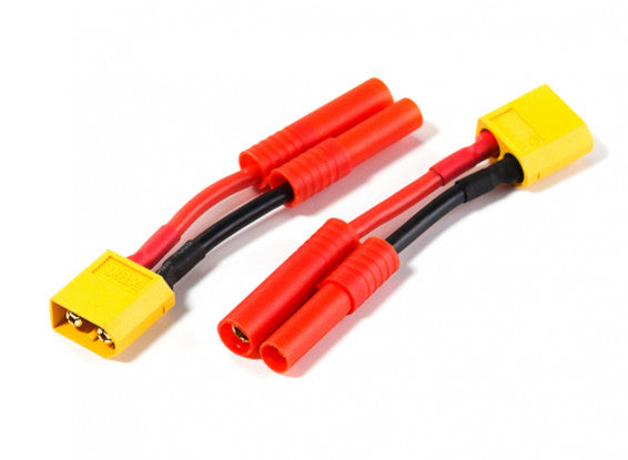 XT60 Male to HXT 4mm Male/Female Battery Adapter (2pcs) – The Hobby ...