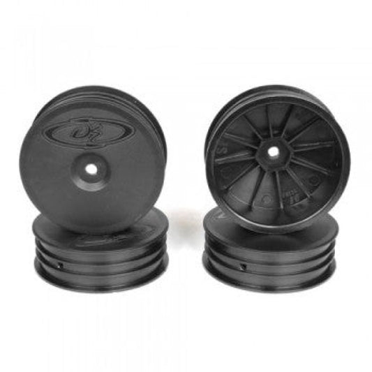 Slim Speedline Buggy Wheels for TLR 22 3.0 - 4.0 / Front / BLACK / 4Pcs 2.2in