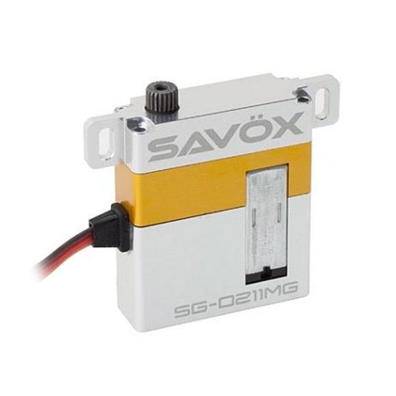 Savox SG-0211MG Thin Glider Wing Servo, 0.13sec, 8kg @6v 29g 30x36x10mm