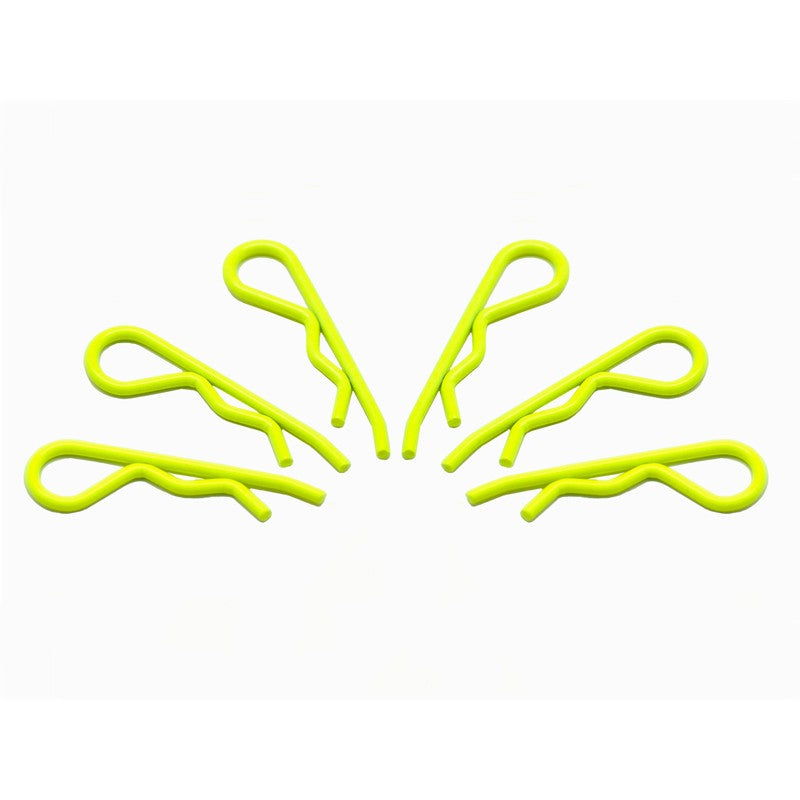 Body Clip 1/8 - Fluorescent Yellow (6)