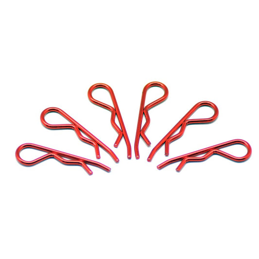 Body Clip 1/8 - Metallic Red (6)