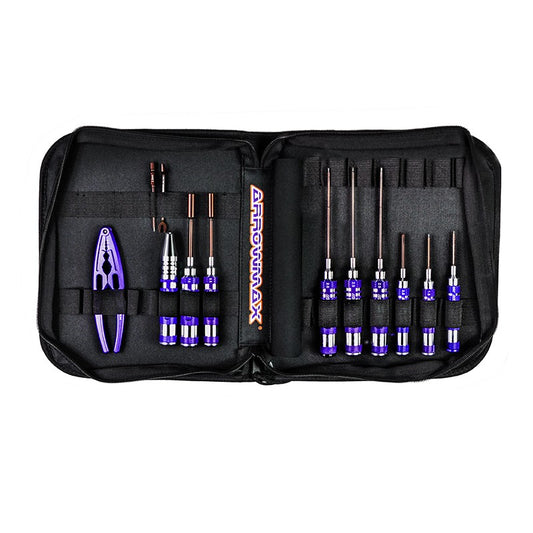 AM Toolset For 1/10 (12pcs) with Tools bag by Arrowmax