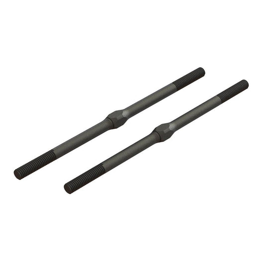 Steel Turnbuckle M4x95mm Black (2) Fits 4S V2 4x4 Kraton and Outcast by Arrma