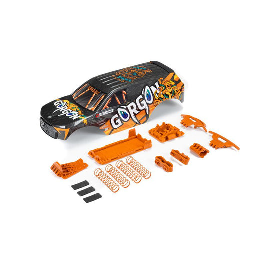 GORGON Painted Decaled Trimmed Body Set (Orange) by ARRMA
