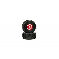 DBOOTS 'Fortress' Tire Set Glued (Red) (2pcs) by Arrma