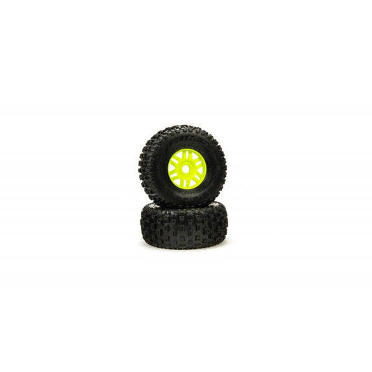 dBoots 'Fortress' Tire Set Glued Green (Pair) by ARRMA