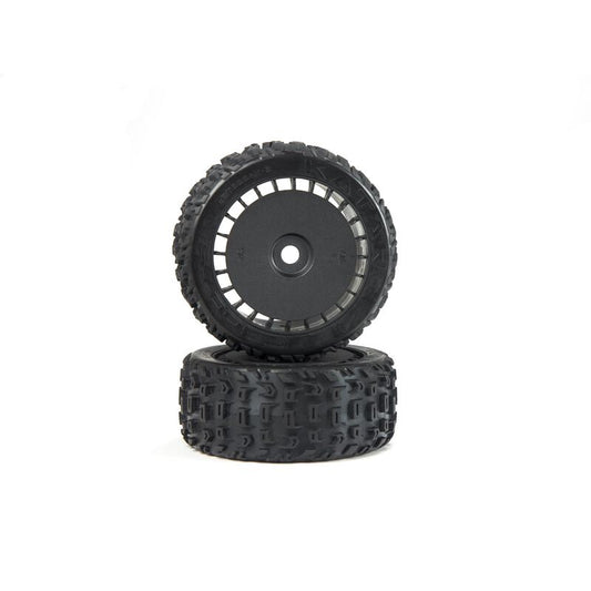 dBoots Katar T Belted 6S Tire Set Glued (Blk) (2) by ARRMA (Replaces ARAC9615)
