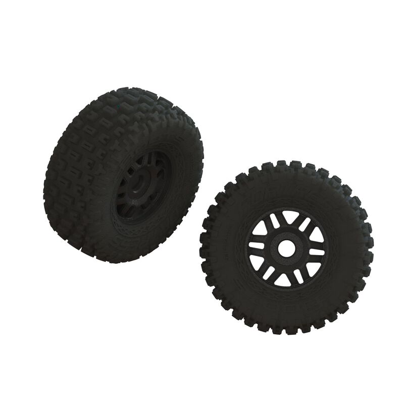 dBoots FORTRESS LP Tire Set Glued Black (1 Pair) by ARRMA